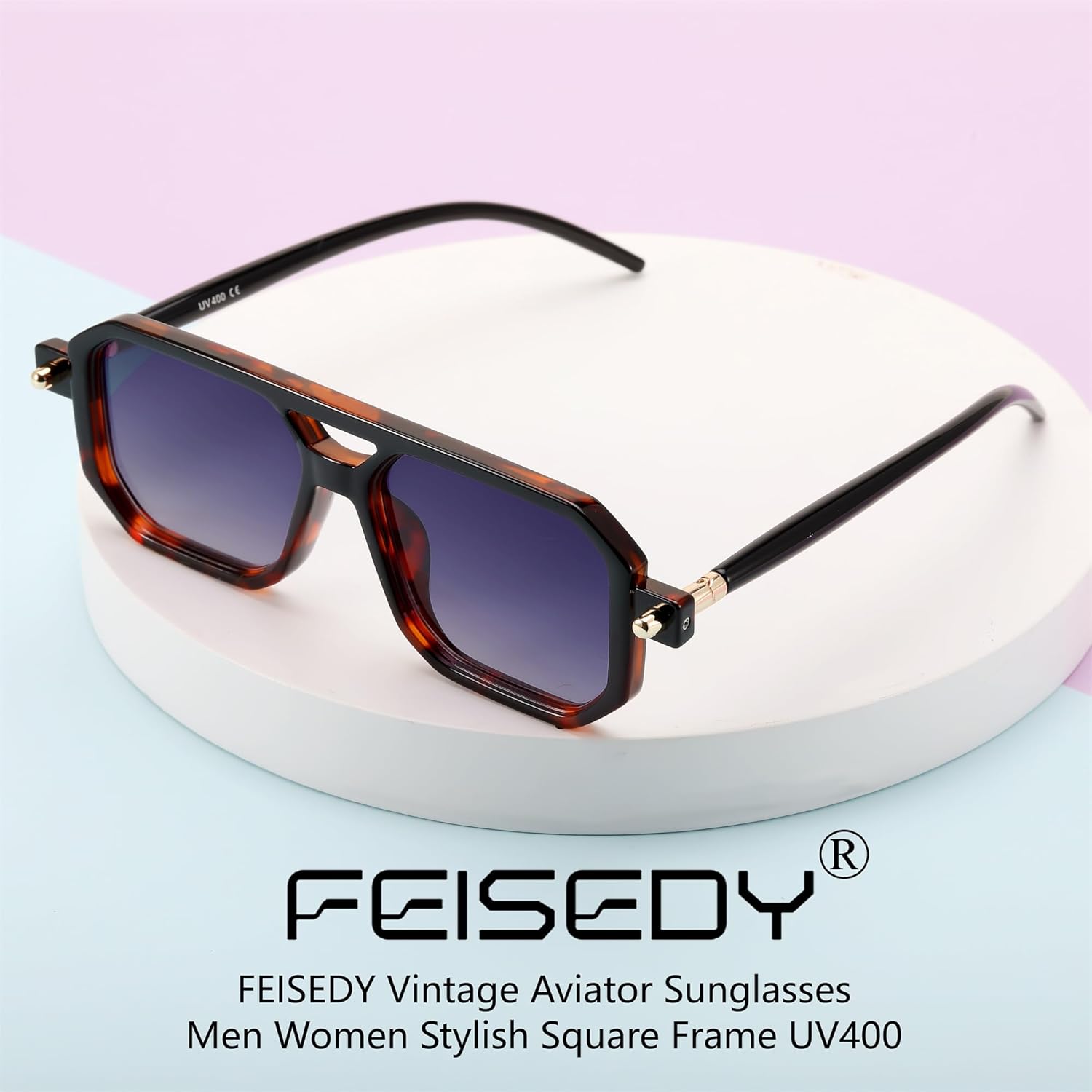 Flat shops aviator square sunglasses